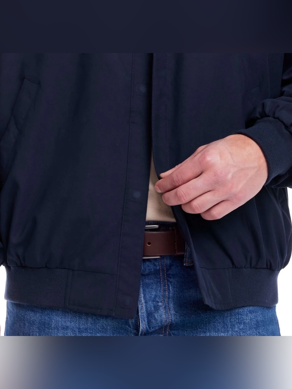 MagnaReady® X Weatherproof® Navy Golf Jacket with Magnetic Closures - Picture 9 of 14